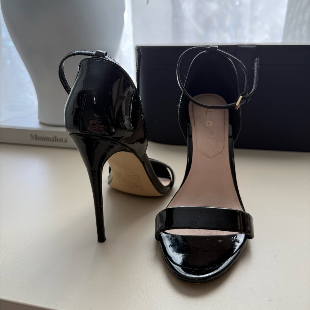 Aldo Black Patent Heels